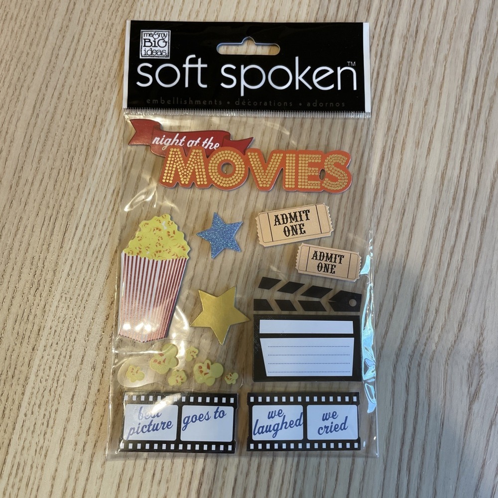 Night At The Movies Scrapbooking Stickers By Soft Spoken